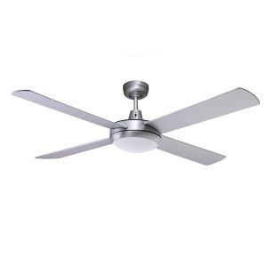 brushed-aluminium urban 2 ceiling fan- with light