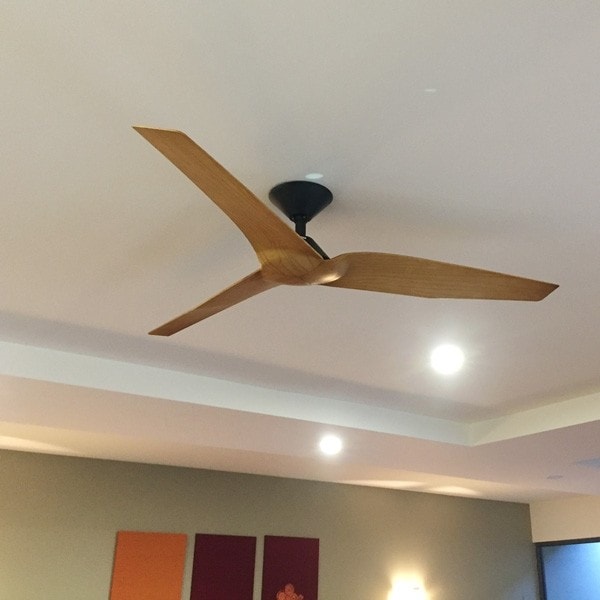 Black With Timber Infinity Dc Ceiling Fan By Fanco Universal Fans - Best Dc Ceiling Fans With Light Australia