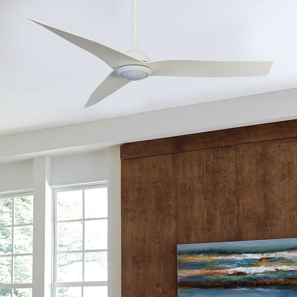 Low Profile Infinity Dc Ceiling Fan With Led Light Remote White 48
