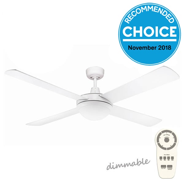 Fanco Urban 2 Dc Ceiling Fan With Dimmable Led Light Remote White 52