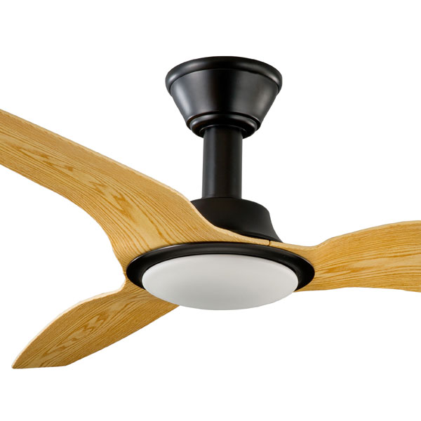 Aeroblade Trident Dc Ceiling Fan With Led Light Remote Black