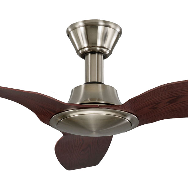 Aeroblade Ceiling Fans Universal Aeroblade Trident Dc Ceiling Fan With Remote Satin Nickel Walnut Blades 56