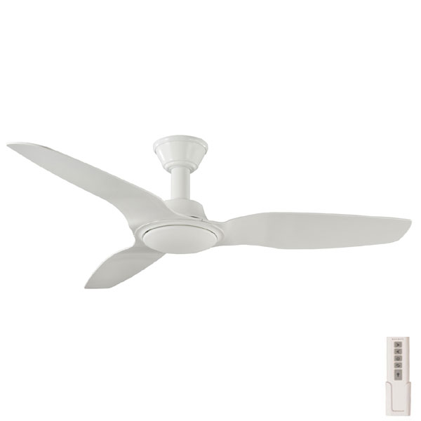 Trident Dc With Led Light In White 56, White Ceiling Fan With Light