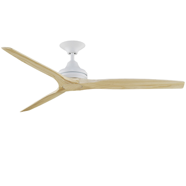 Spitfire Ceiling Fan Matte White Natural Blades 60 Universal Fans Spitfire Ceiling Fan