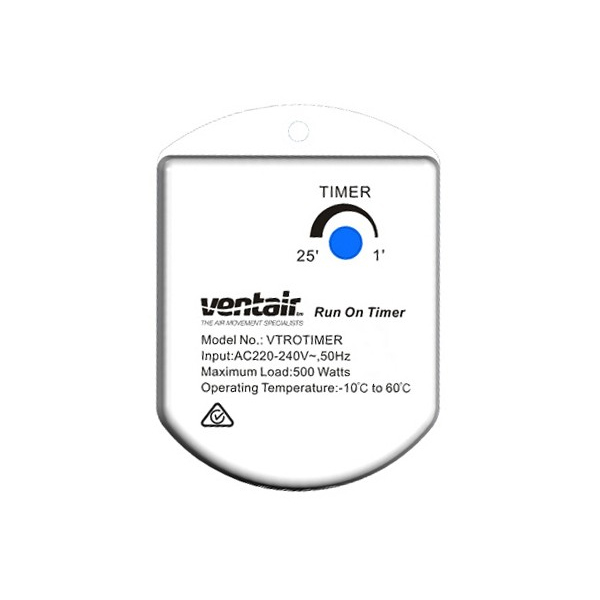 Ventair 1 25 Minute Timer For Axial Exhaust Fans Universal Fans