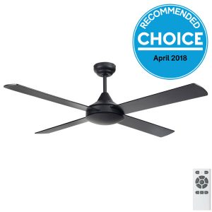 eco silent ceiling fan black