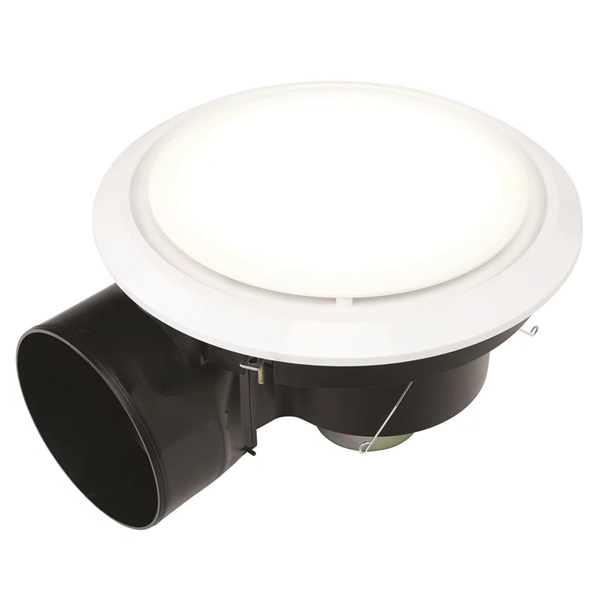 White Fanco Luna LED 200 Quiet Exhaust Fan with Light Bathroom Extraction