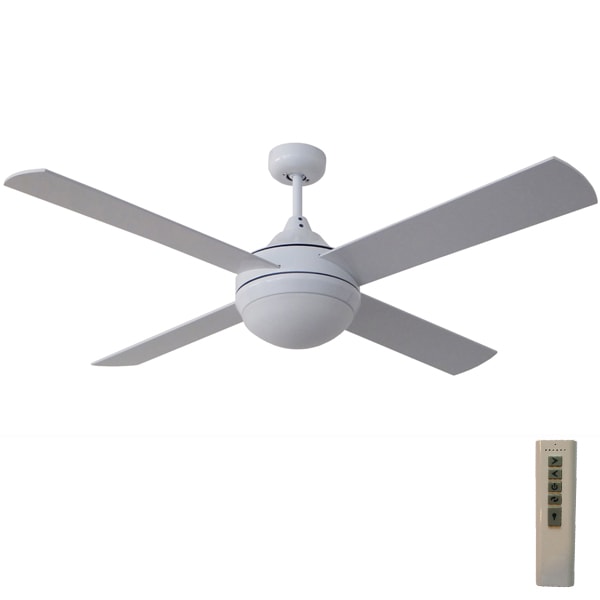 Milano Dc Ceiling Fan With Led Light Remote White 52