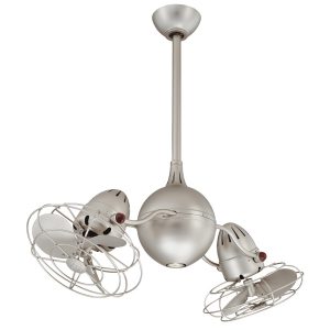 acqua dual ceiling fan brushed nickel