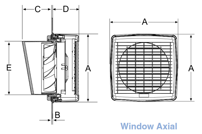 airflow window fan dimensions