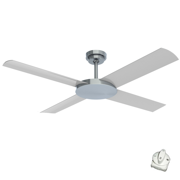 Hunter Pacific Revolution 3 Ceiling Fan Brushed Aluminium 52