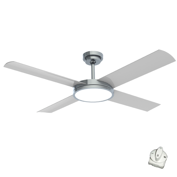 Revolution 3 Ceiling Fan With Led Light Brushed Aluminium 52 Revolution 3 Ceiling Fan With Led Light, Brushed Aluminum Ceiling Fan