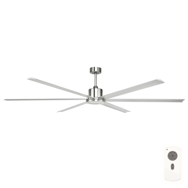 Brilliant Hercules Satin Nickel Ceiling Fan With Light 84 Inches