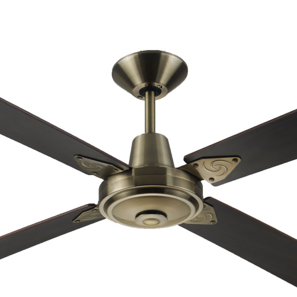 Typhoon Ceiling Fan Antique Brass Timber 52 Universal Fans