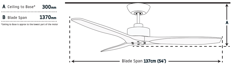 Fanco Wynd 54 Ceiling Fan Matte Black Wih Natural Blades Universal