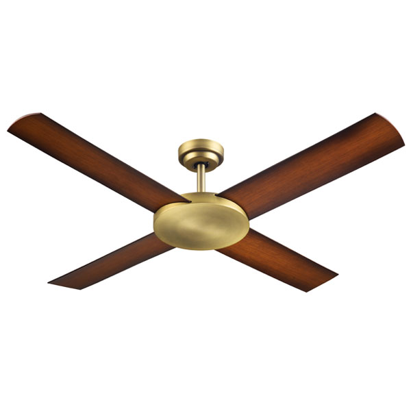 Hunter Pacific Revolution 3 Ceiling Fan Anique Brass With Koa 52