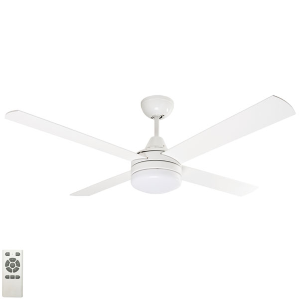 Mercator Cardiff Dc Ceiling Fan With B22 Light White 52 Universal