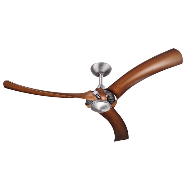 Aeroforce 2 Ceiling Fan Brushed Aluminium With Koa Blades 52
