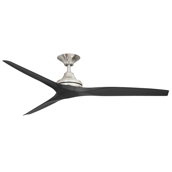 spitfire ceiling fan with nickel motor & black blades