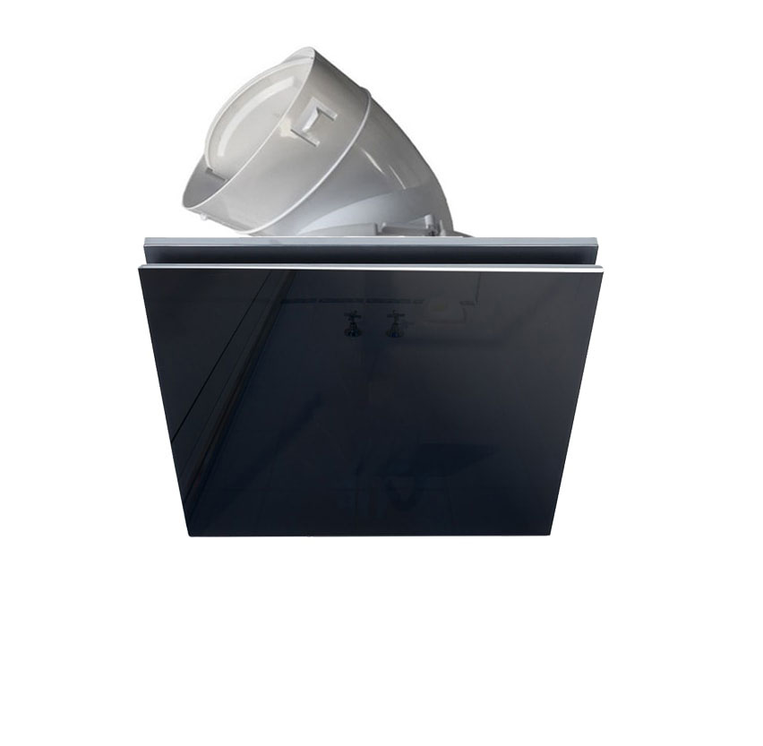 Square Elegant Glass Vent with Duct Adaptor - 150mm - Universal Fans
