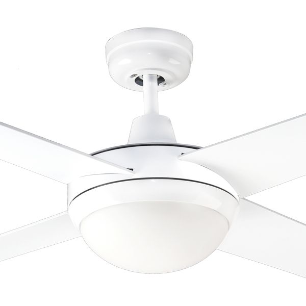 Outdoor Ceiling Fan With E27 Light, White Outdoor Ceiling Fan With Light
