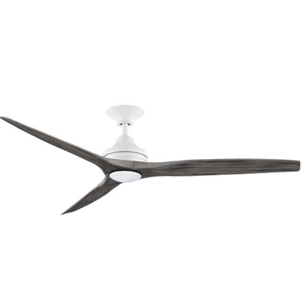 Spitfire V2 Ceiling Fan Led White Motor Weathered Wood Blades