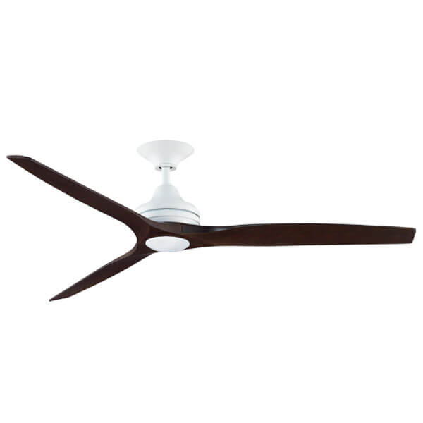 Spitfire V2 Ceiling Fan Led White Motor Walnut Blades