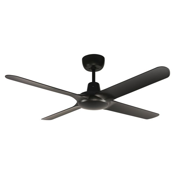 Ventair Spyda Ceiling Fan 4 Blade Black 50 Universal Fans