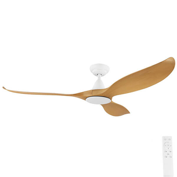 Eglo Noosa Dc Ceiling Fan With Remote White With Bamboo