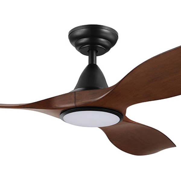 Eglo Noosa DC Ceiling Fan Remote & CCT LED - Black with Aged Elm 52"