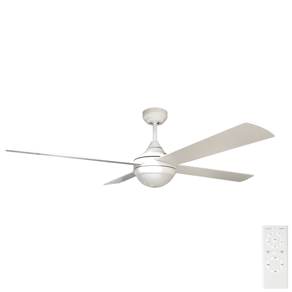 Brilliant Tempo Dc Ceiling Fan With Remote Led Light White 48