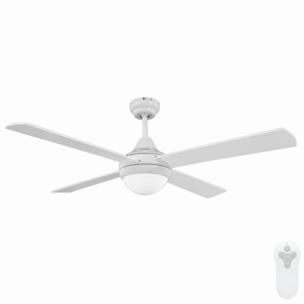 Brilliant Tempo Ceiling Fan With Light And Remote White 52