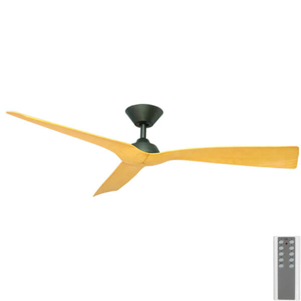 Mercator Trinidad Iii Dc With Remote Black With Timber Look Blades 52