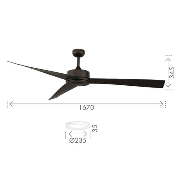 Brilliant Maxi Ceiling Fan Oil Rubbed Bronze 66 Universal Fans