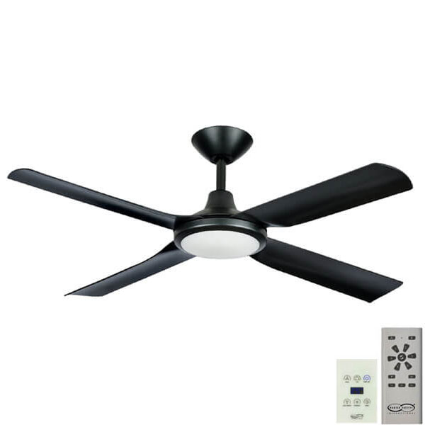 Next Creation Dc Ceiling Fan With Led Black 52 Remote Wall Control