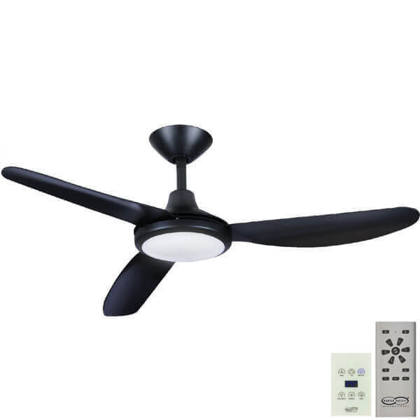 Polar Dc Ceiling Fan Cct Led Matt, Black Ceiling Fan With Light And Remote Control