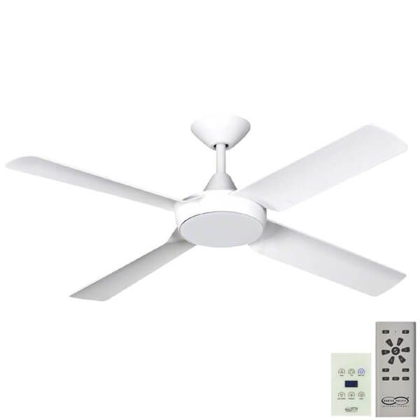 New Image LED White dc fan with wall control