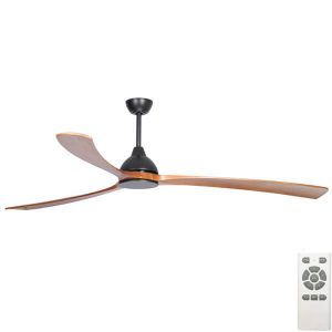 Fanco Sanctuary DC Ceiling fan Black and Teak