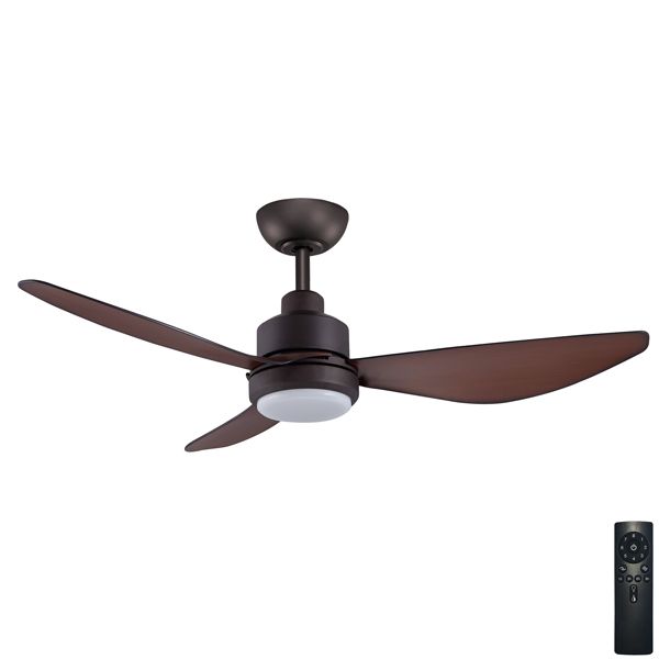 Three Sixty Trinity Dc Motor Ceiling Fan With Cct Led Light Oil Rubbed Bronze Koa 48 Oil Rubbed Bronze Koa 48, Oil Rubbed Bronze Ceiling Fan With Light