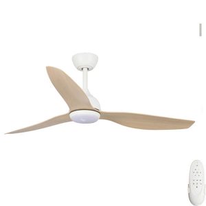 Eco Style White Beech DC Ceiling fan with light
