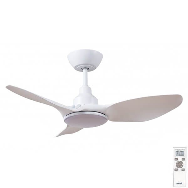 Skyfan Dc Ceiling Fan With Cct Led White 36 Universal Fans - 36 White Ceiling Fans With Lights