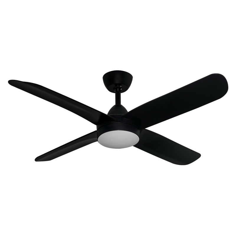 Airborne Activ 4 Blade Dc Ceiling Fan With Cct Led Light Black 48 Universal Fans - Which Is Better 3 Or 4 Blade Ceiling Fans