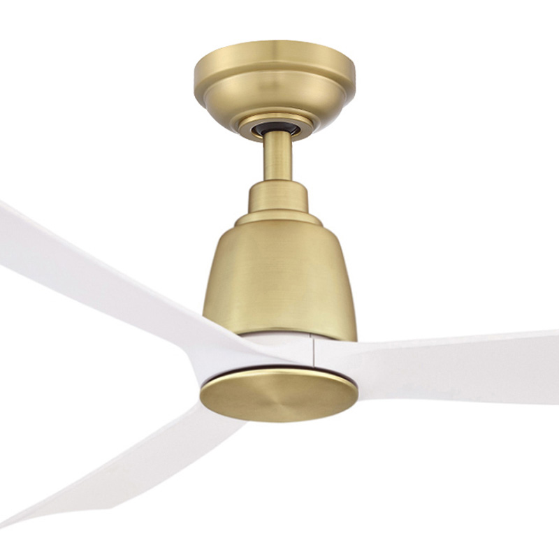 Three Sixty Kute Dc Motor Ceiling Fan Satin Brass And White 44 Three Sixty Kute Dc Motor Ceiling Fan, White And Brass Ceiling Fan